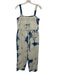 AMO Size M White & Blue Linen & Cotton Tie Dye Pockets Adjustable Strap Jumpsuit White & Blue / M