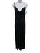 Louis Vuitton Size 36 Black Viscose V Neck Tie Shoulder Wide Leg Jumpsuit Black / 36