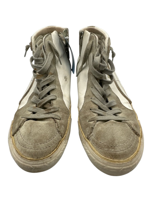 Golden Goose Shoe Size 40 White & Multi Leather Lace Up High Top Shoes White & Multi / 40