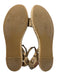 Valentino Garavani Shoe Size 40 Gold Leather Studded Open Toe Espadrille Sandals Gold / 40