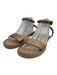 Valentino Garavani Shoe Size 40 Gold Leather Studded Open Toe Espadrille Sandals Gold / 40