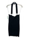 Elie Tahari Size Small Black Viscose Blend Strapless Neck Detail Knit Midi Dress Black / Small
