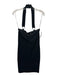 Elie Tahari Size Small Black Viscose Blend Strapless Neck Detail Knit Midi Dress Black / Small