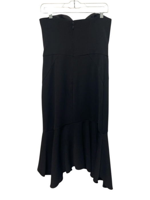 Halston Size 8 Black Polyester Sweetheart Neckline Sleeveless Zip Close Dress Black / 8