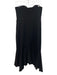 Halston Size 8 Black Polyester Sweetheart Neckline Sleeveless Zip Close Dress Black / 8
