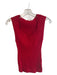 Anthropologie Size XS Red Viscose & Nylon Sleeveless V Neck Ribbed Top Red / XS