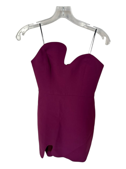 Amanda Uprichard Size XS Magenta Polyester Strapless Cut Out Design Mini Dress Magenta / XS