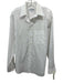 Yves Saint Laurent Size 15 White Cotton Blend Long Sleeve Button Front Top White / 15
