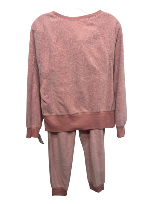 Z Supply Size S Peach Orange Polyester Blend Fleece Drawstring Waist Pant Set Peach Orange / S