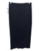 Saks Fifth Ave Size XL Black Viscose Blend Ribbed Knit Side Slit Midi Skirt Black / XL