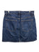 Reformation Jeans Size 30 Medium Wash Cotton Blend Denim Zip & Button Mini Skirt Medium Wash / 30