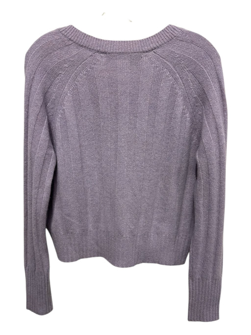 360 Cashmere Size S Lavender Purple Cashmere Wide Ribbed V Neck Sweater Lavender Purple / S