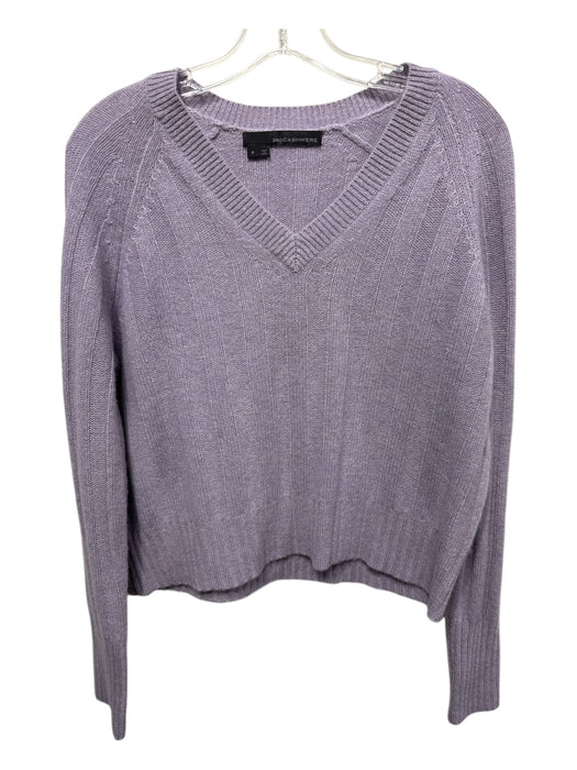 360 Cashmere Size S Lavender Purple Cashmere Wide Ribbed V Neck Sweater Lavender Purple / S