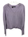360 Cashmere Size S Lavender Purple Cashmere Wide Ribbed V Neck Sweater Lavender Purple / S