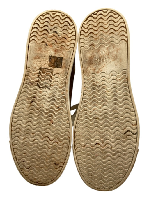 Joie Shoe Size 38 beige, taupe , cream Leather Lace Up Snake Low Top Sneakers beige, taupe , cream / 38