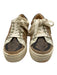Joie Shoe Size 38 beige, taupe , cream Leather Lace Up Snake Low Top Sneakers beige, taupe , cream / 38