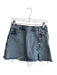 Zara Size XS Light Denim Cotton Blend Side Zip Silver Hardware Raw Hem Skirt Light Denim / XS