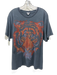 Wrangler Size Small Gray & Orange Cotton Short Sleeve Tiger Graphic Top Gray & Orange / Small