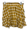 Show Me Your Mumu Size XS Yellow & White Elastic Waist Plaid Layered Skirt Yellow & White / XS