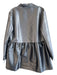 Grace Chuang Size M Silver Nylon & Polyester Open Front Collar Flare Jacket Silver / M