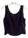Albert Nipon Size 8 Brown Rayon Velvet Scoop Neck Sleeveless Side Zip Top Brown / 8