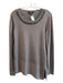 Simply Vera Size S Brown Acrylic Gem Detail Long Sleeve Knit Scoop neck Top Brown / S