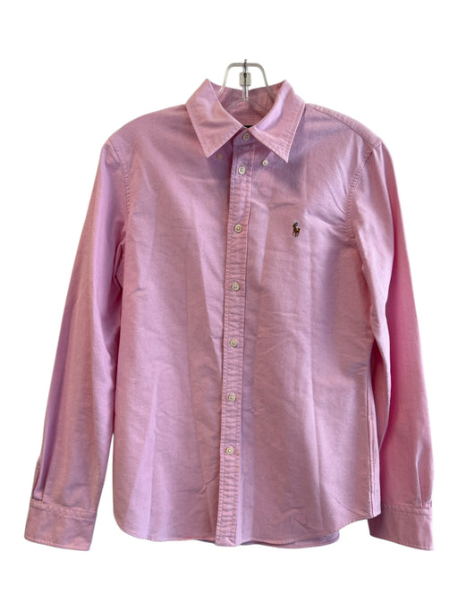 Ralph Lauren Size M Pink Cotton Collared Long Sleeve Button Down Solid Color Top Pink / M