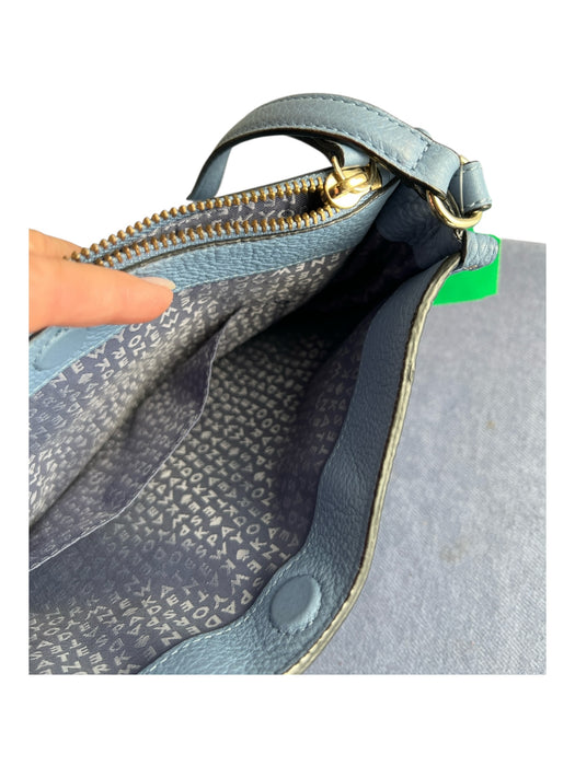 Kate Spade Powder Blue Leather Pebbled Shoulder & Crossbody Straps Top Zip Bag Powder Blue / Medium