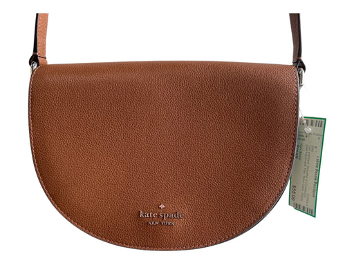 Kate Spade Tan pebbled Shoulder & Crossbody Gold Hardware Flap Hard Case Bag Tan / Small