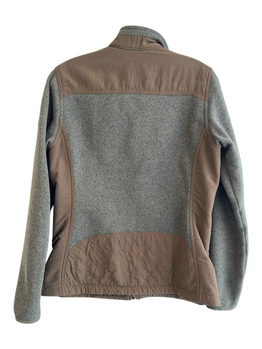 Eddie Bauer Size Medium Green & Bronze Polyester woven overlay Front Zip Jacket Green & Bronze / Medium