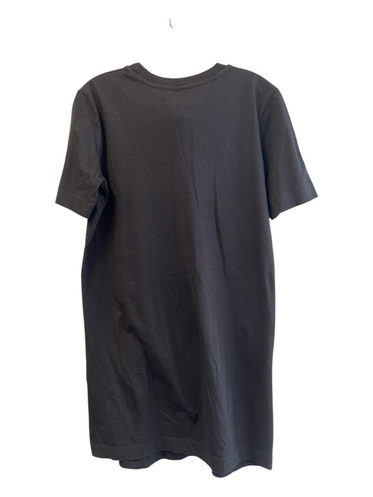 Love Moschino Size 8 Black Cotton Short Sleeve Round Neck Above knee Dress Black / 8