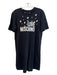 Love Moschino Size 8 Black Cotton Short Sleeve Round Neck Above knee Dress Black / 8