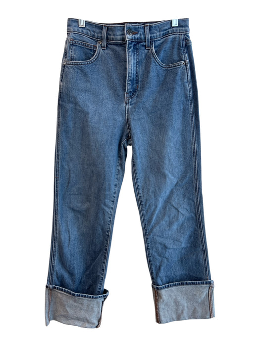 Veronica Beard Size 27 Med Dark Wash Cotton Blend High Waist Zip Fly Jeans Med Dark Wash / 27