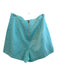 Emily McCarthy Size Small Aqua Polyester Back Zip Flat Front Tailored Shorts Aqua / Small