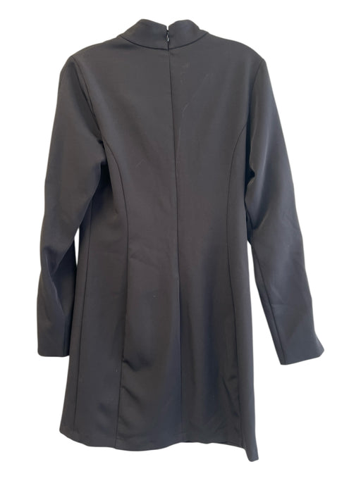 Jewel Badgley Mischka Size 8 Black Polyester High Neck Back Zip Dress Black / 8