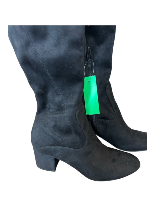 Marc Fisher Shoe Size 8 Black Suede Block Heel Over the Knee Side Zip Boots Black / 8