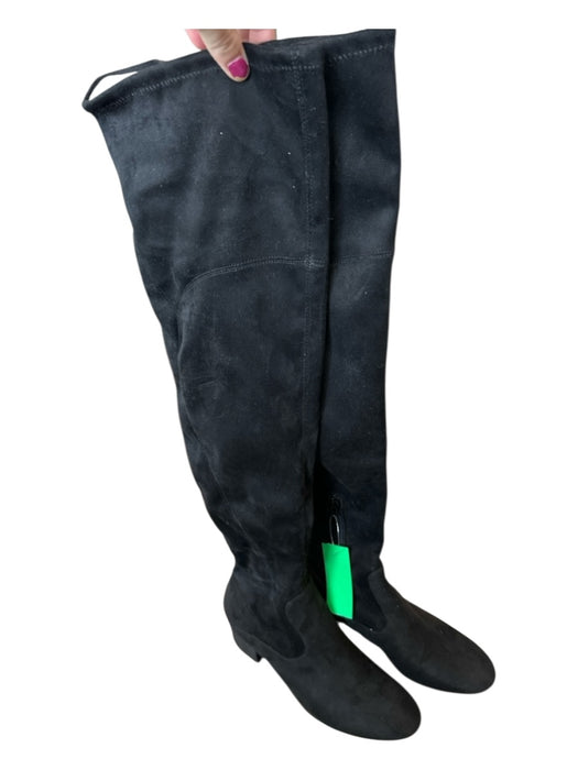 Marc Fisher Shoe Size 8 Black Suede Block Heel Over the Knee Side Zip Boots Black / 8