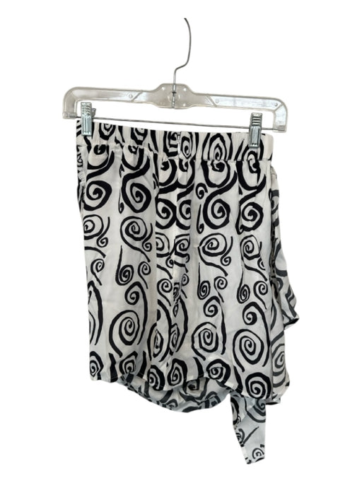 Rhode Size S black and white Viscose Spiral Mini Skirt black and white / S