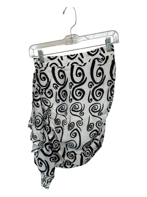 Rhode Size S black and white Viscose Spiral Mini Skirt black and white / S