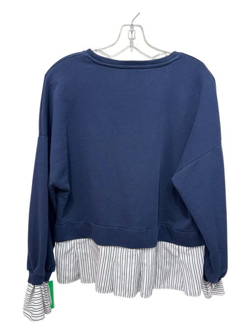 Maeve Size S Navy, White & Red Cotton Blend layered Sweatshirt Striped Sweater Navy, White & Red / S