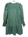 Pomander Place Size S Green Cotton Smocked Detail Tiered Long Sleeve Dress Green / S