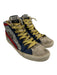 Golden Goose Shoe Size 41 Silver, Red & Blue Suede Glitter lace up Sneakers Silver, Red & Blue / 41