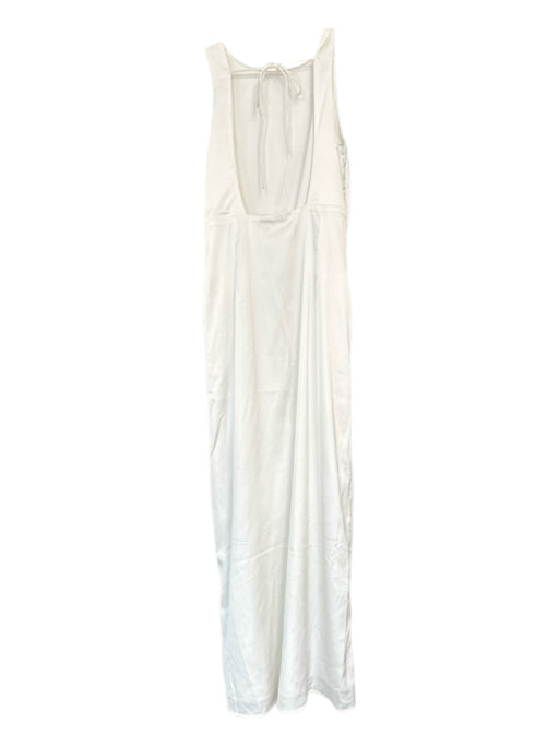 Abercrombie & Fitch Size M White Polyester Sleeveless Gathered Front Gown White / M