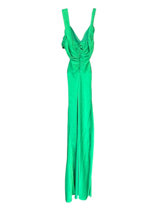 All About May Size 8 Green Polyester Sleeveless Cut Outs Back Zip Gown Green / 8
