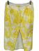 SABO Size S Yellow & Cream Cotton Back Zip Flowers eyelet Maxi Skirt Yellow & Cream / S