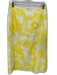 SABO Size S Yellow & Cream Cotton Back Zip Flowers eyelet Maxi Skirt Yellow & Cream / S