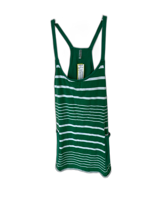 FP Movement Size S Green & White Spaghetti Strap Striped Athletic Romper Green & White / S