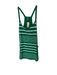FP Movement Size S Green & White Spaghetti Strap Striped Athletic Romper Green & White / S