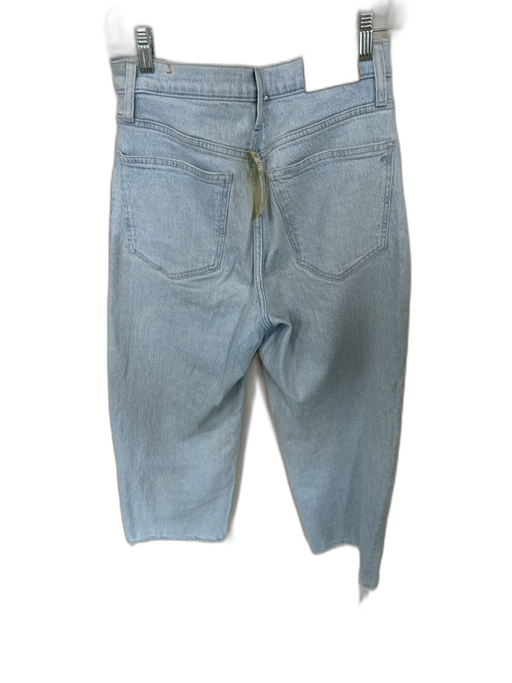 Madewell Size 28 Light Wash Cotton High Waist Wide Leg Raw Hem Jeans Light Wash / 28