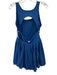 Wilson Size M Blue Poly Blend Cut Out Back Sleeveless Pleated Skirt Dress Blue / M